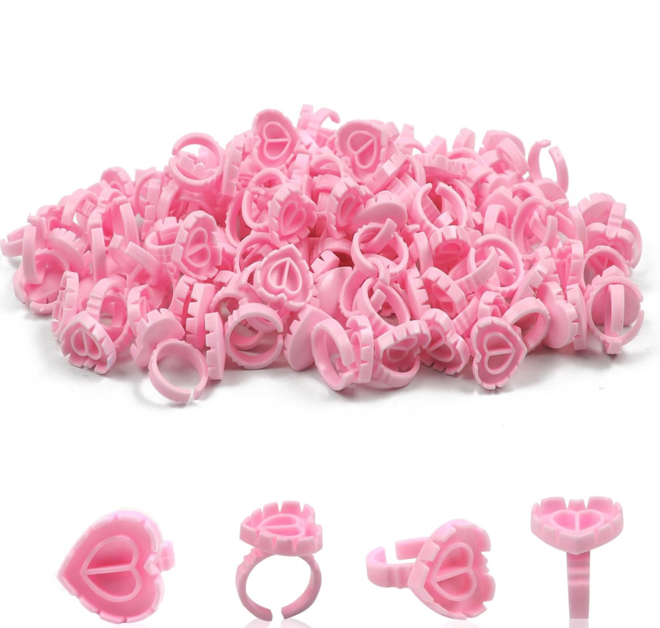 Volume Heart Shape Glue Rings